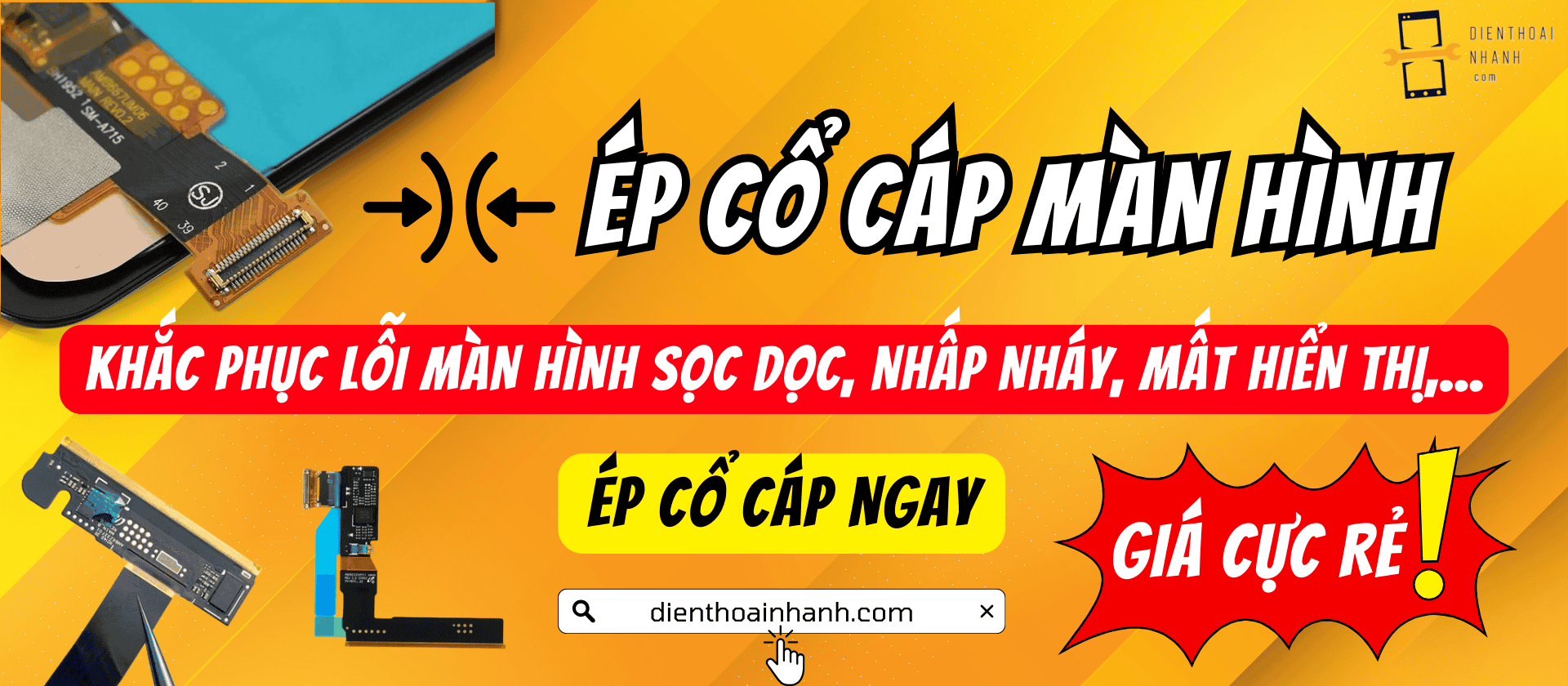 Ép Cổ Cáp Màn Hình | Giải Pháp Sửa Chữa Chuyên Nghiệp