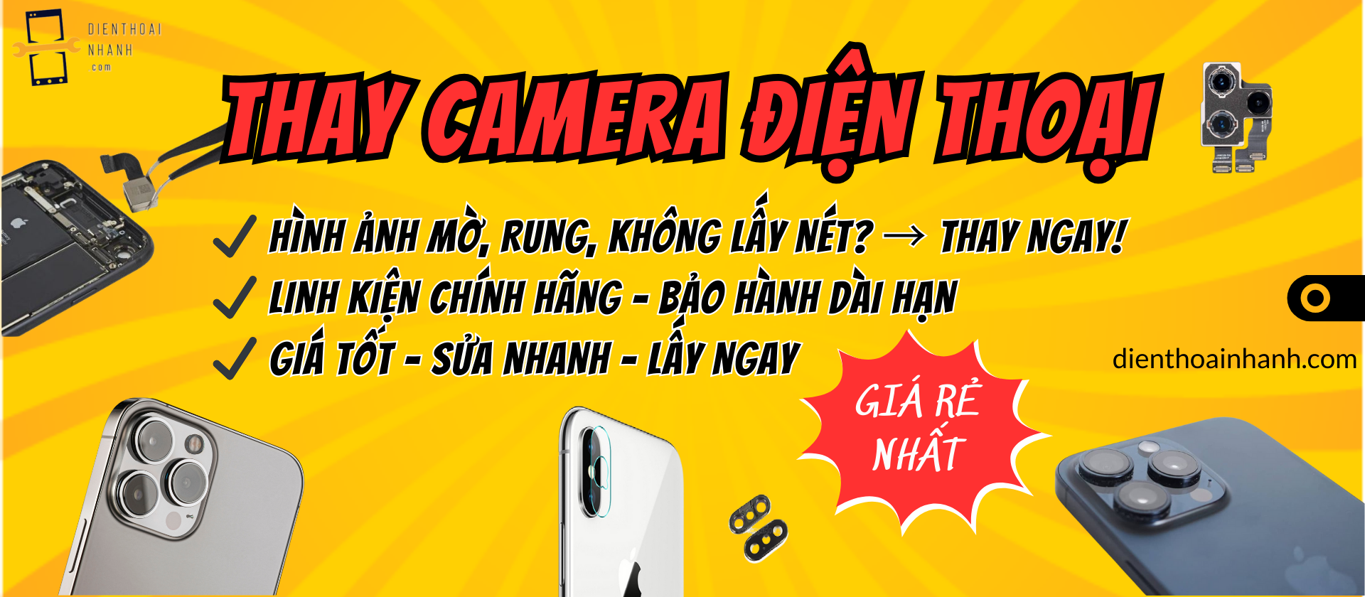 Thay Camera Điện Thoại Chính Hãng Bảo Hành Dài Hạn