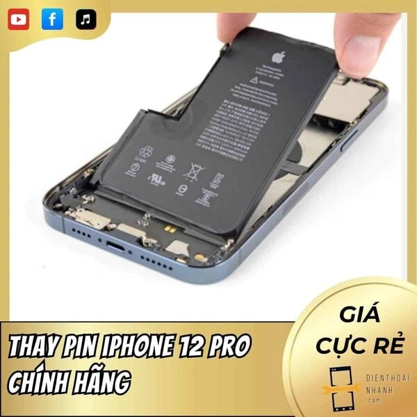 | Tháng 2 2026 Thay Pin iPhone 12 Pro Chính hãng