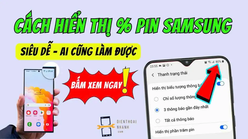 | Tháng mười một 2025 Hiển Thị Phần Trăm Pin Samsung: Mẹo Dùng Pin Bền Lâu