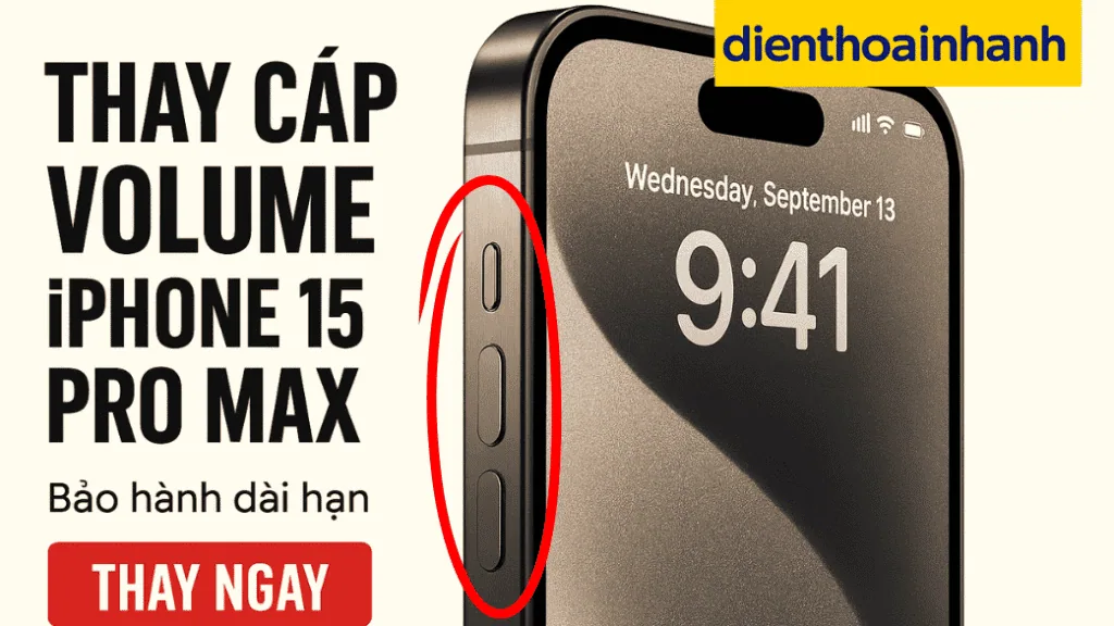 Quy Trình Thay Cáp Volume iPhone 15 Pro Max Tại Điện Thoại Nhanh