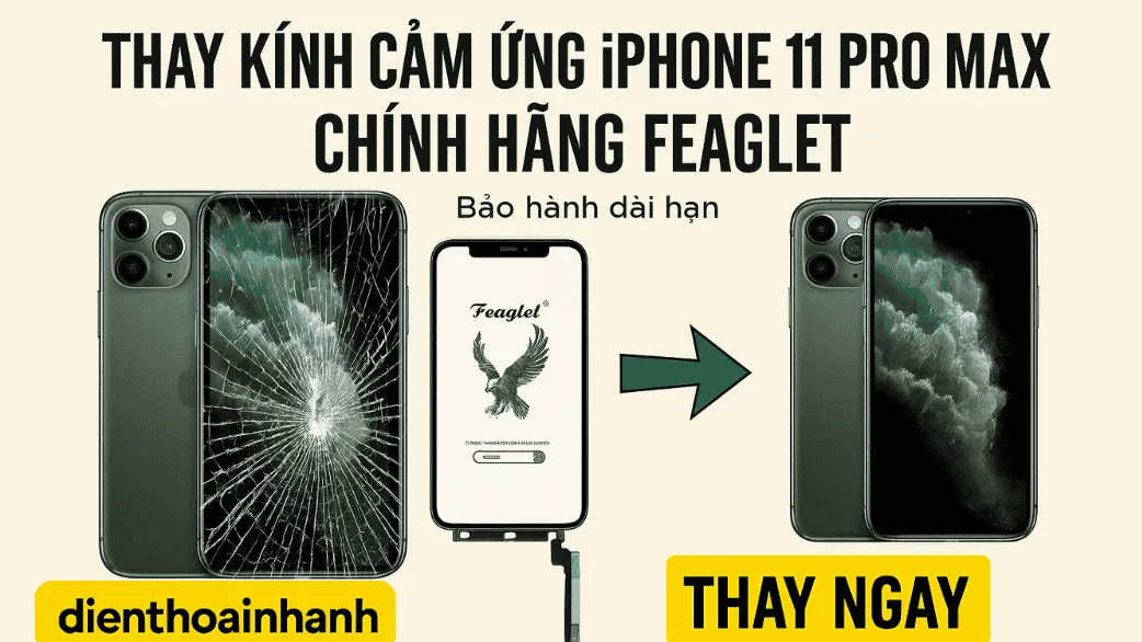 | Tháng mười một 2025 Thay Kính Cảm Ứng iPhone 11 Pro Max Chính Hãng Feaglet