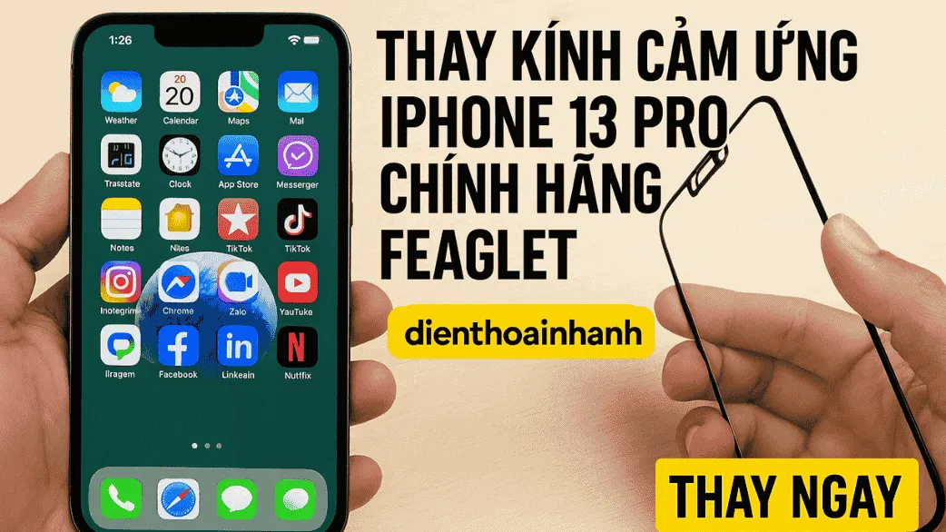| Tháng 12 2025 Câu hỏi thường gặp khi thay kính cảm ứng iPhone 13 Pro chính hãng Feaglet
