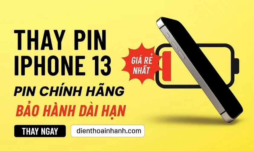 Thay Pin iPhone 13 Chính Hãng - Giá Rẻ,Thay Nhanh Lấy Ngay