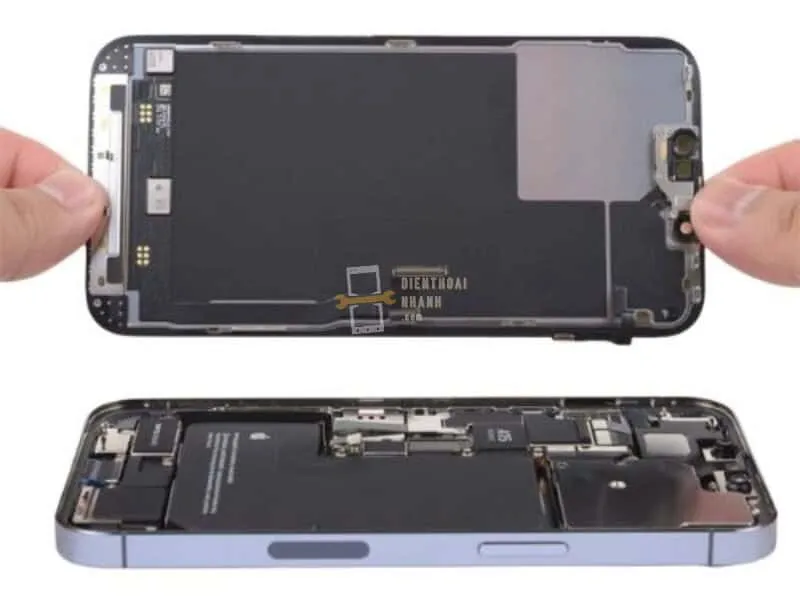 Quy Trình Ép Cổ Cáp Màn Hình iPhone 13 Pro Max Tại Điện Thoại Nhanh