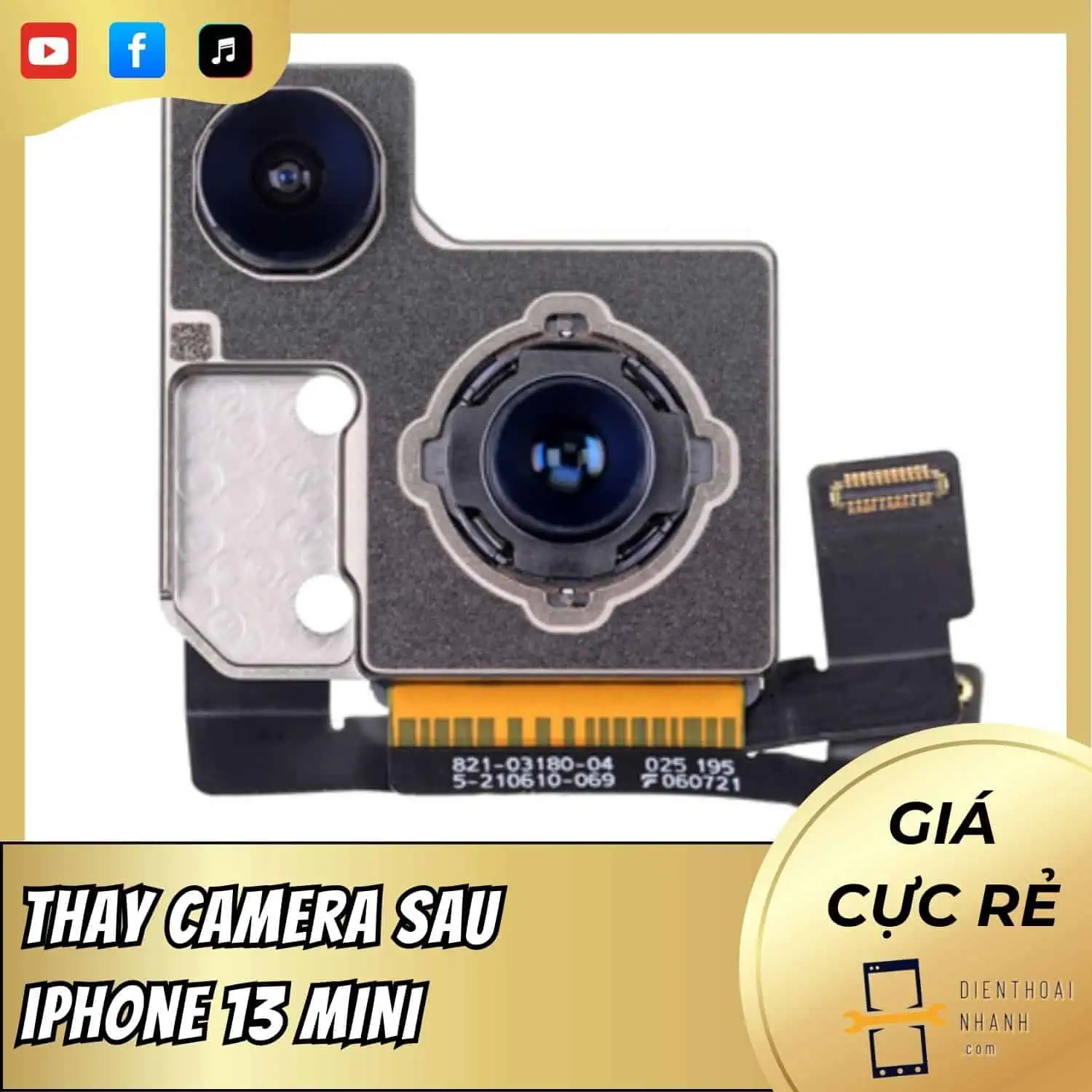 | Tháng 1 2026 Thay Camera Sau iPhone 13 Mini