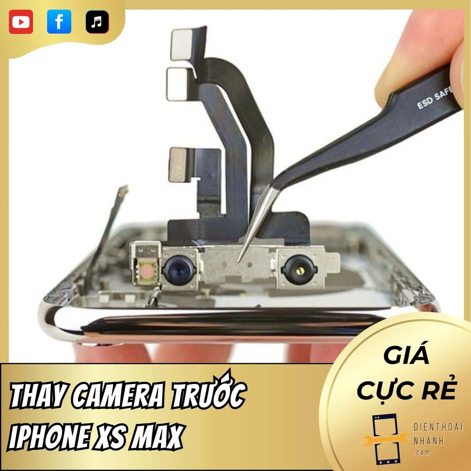 | Tháng mười một 2025 Thay Camera Trước iPhone XS Max