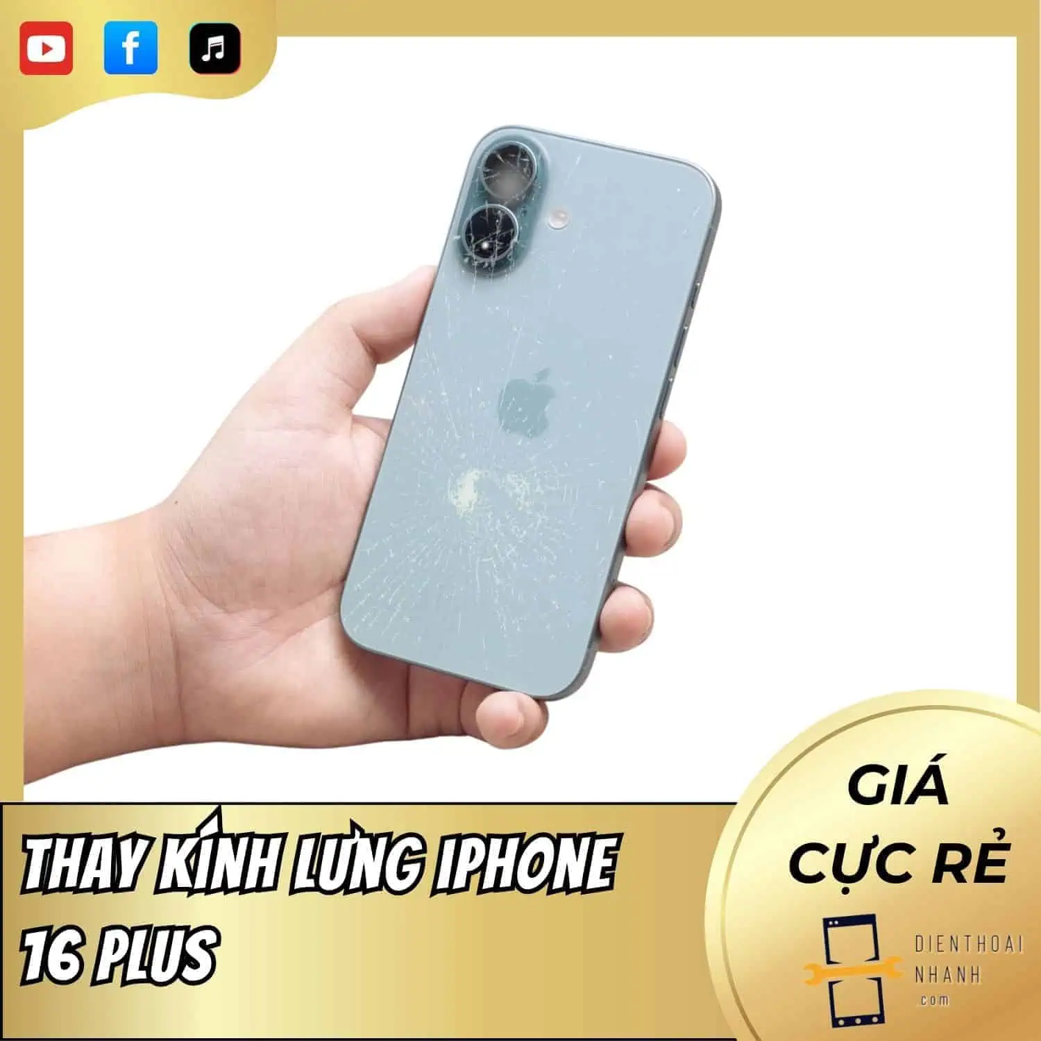 | Tháng mười một 2025 Thay Kính Lưng iPhone 16 Plus