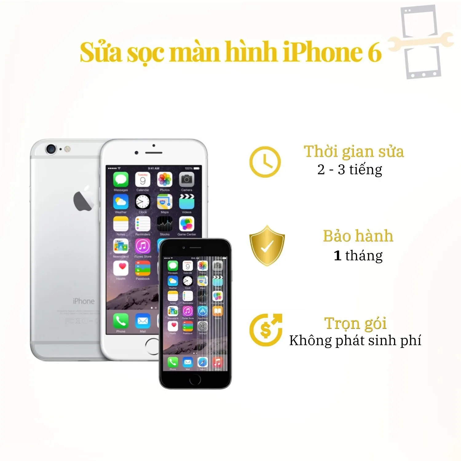 Sửa sọc màn hình iPhone 6