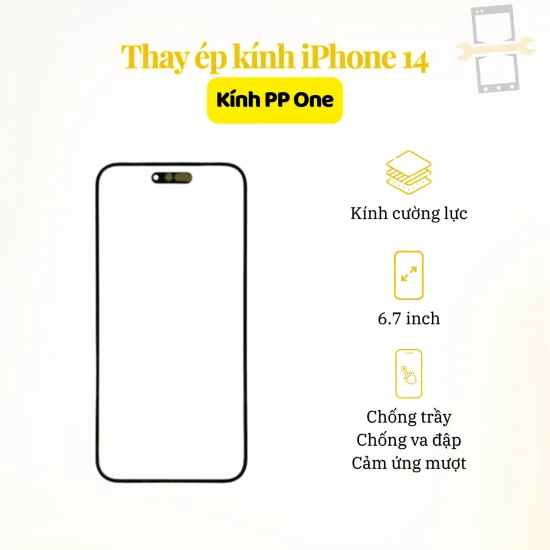 Thay ép kính PP One iPhone 14