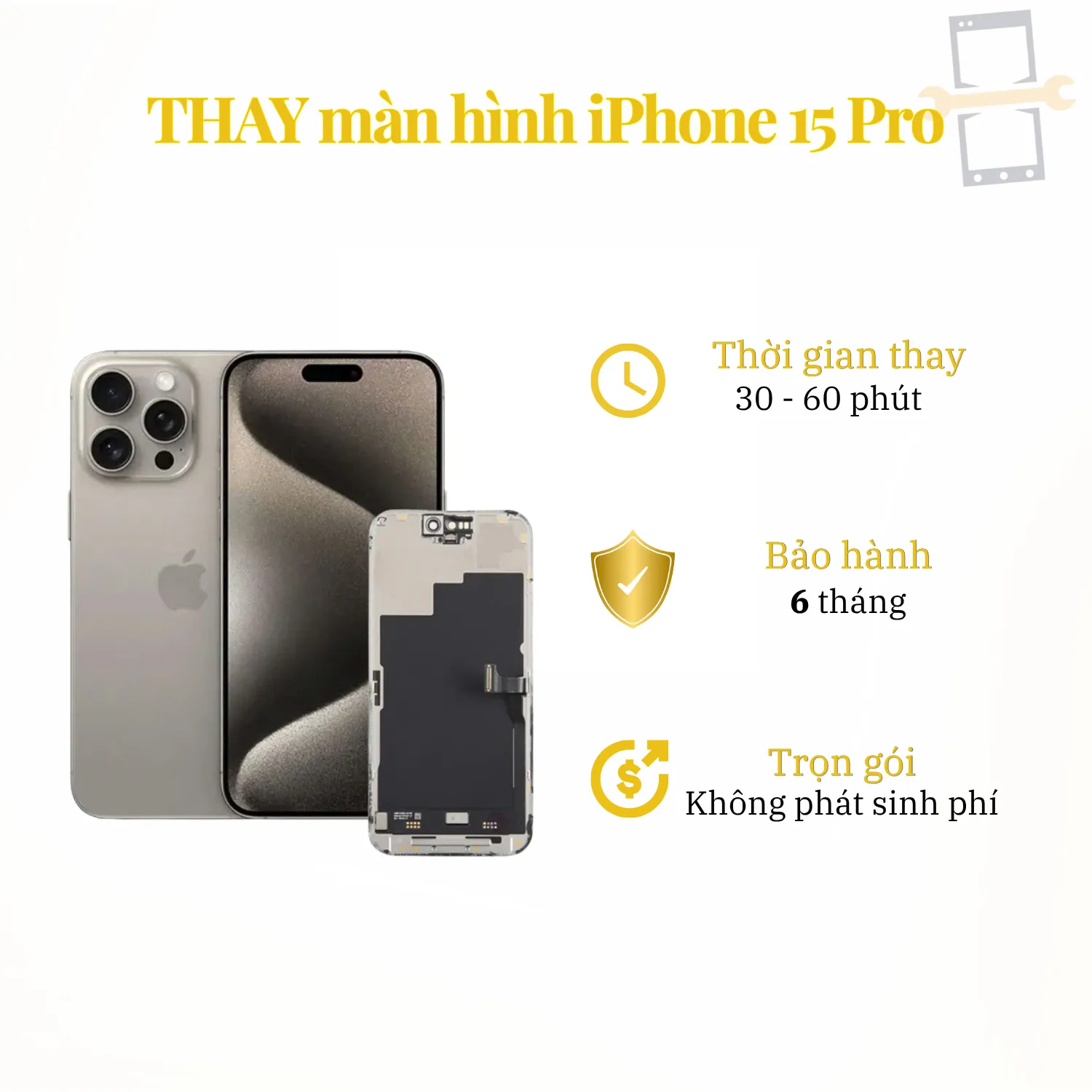 Thay màn hình iPhone 15 Pro