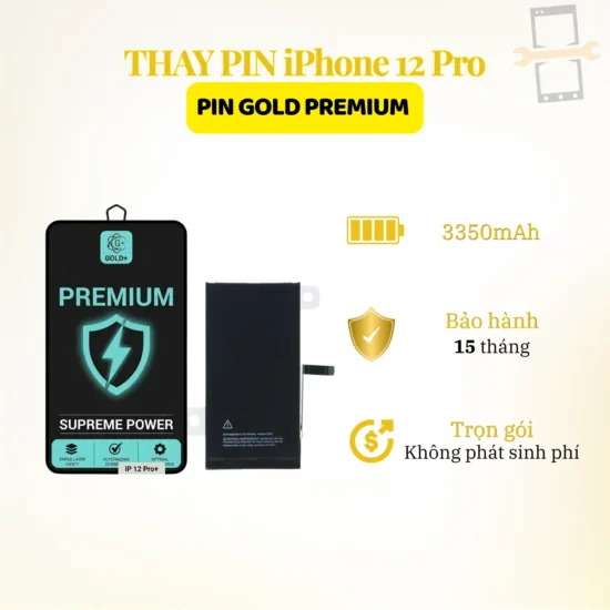 Thay pin Gold Premium iPhone 12 Pro