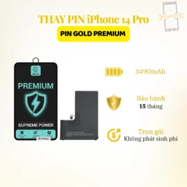 Thay pin Gold Premium iPhone 14 Pro
