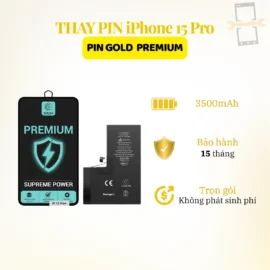 Thay pin Gold Premium iPhone 15 Pro