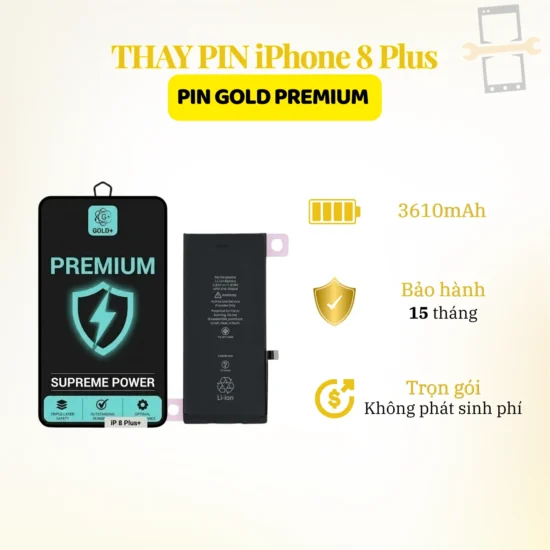 Thay pin Gold Premium iPhone 8 Plus