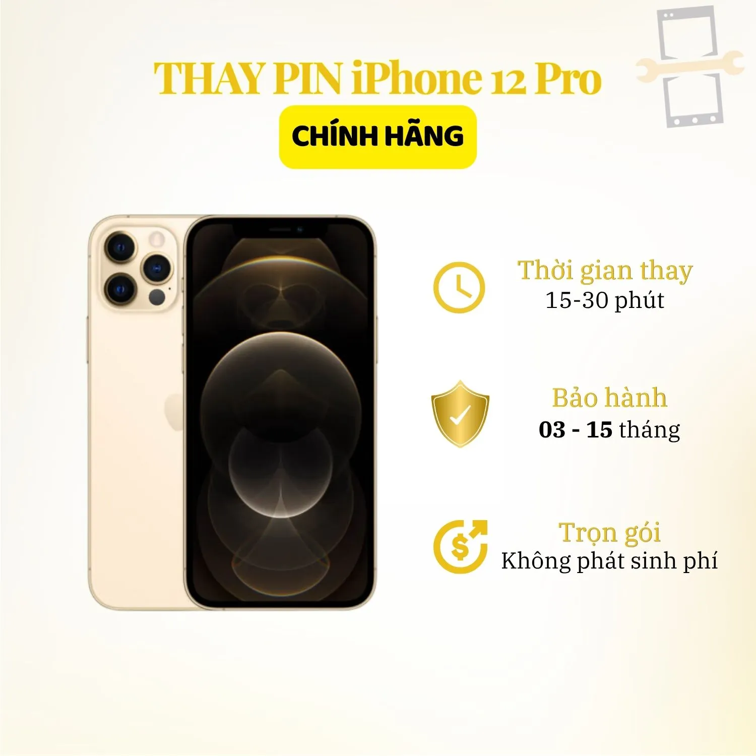 | Tháng 6 2026 Thay pin iPhone 12 Pro