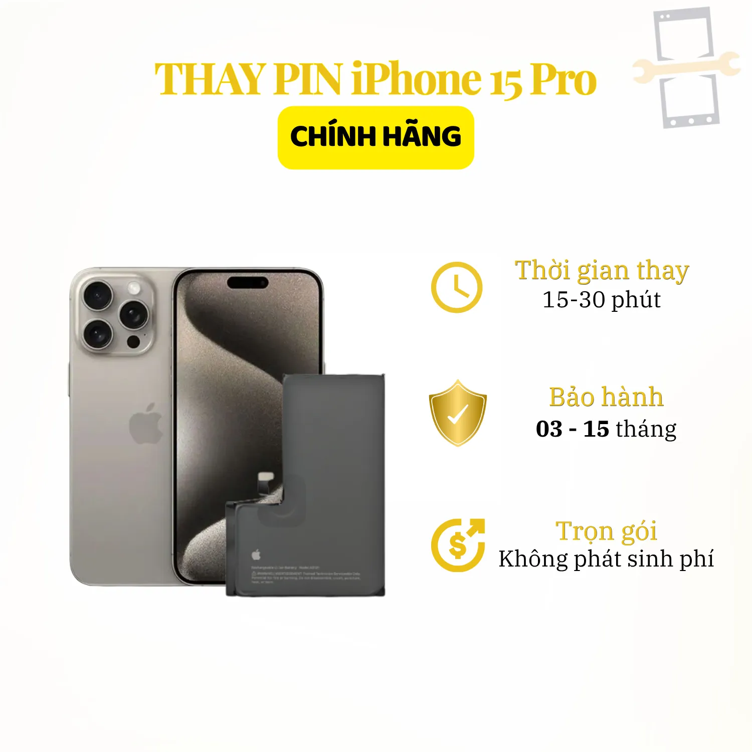 Thay Pin iPhone 15 Pro