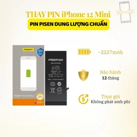 Thay pin Pisen dung lượng chuẩn iPhone 12 Mini