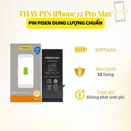 Thay pin Pisen dung lượng chuẩn iPhone 12 Pro Max