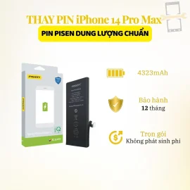 Thay pin Pisen dung lượng chuẩn iPhone 14 Pro Max