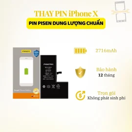 Thay pin Pisen dung lượng chuẩn iPhone X