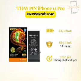 | Tháng 6 2026 Thay pin Pisen siêu cao iPhone 12 Pro