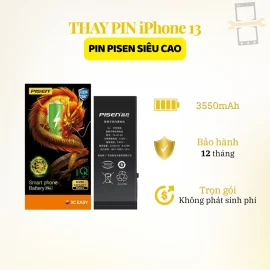 | Tháng 6 2026 Thay pin Pisen siêu cao iPhone 13