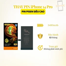 | Tháng 6 2026 Thay pin Pisen siêu cao iPhone 14 Pro