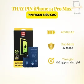Thay pin Pisen siêu cao iPhone 14 Pro Max