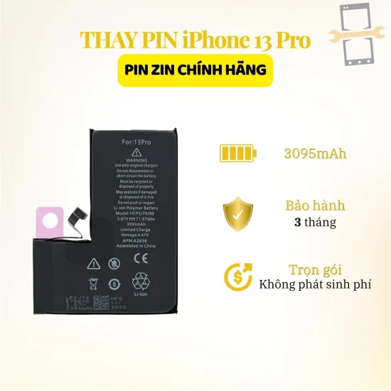 Thay pin Zin iPhone 13 Pro