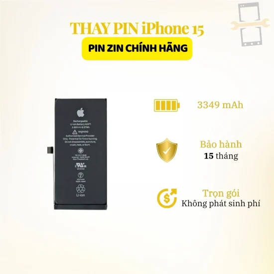 Thay pin Zin iPhone 15