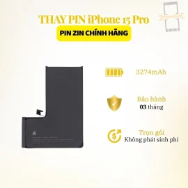 | Tháng 6 2026 Thay pin Zin iPhone 15 Pro
