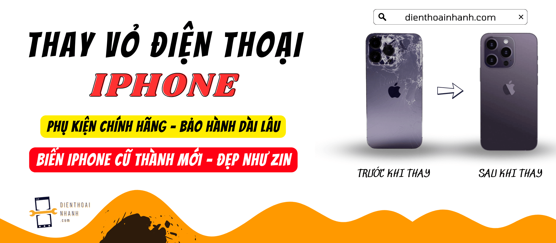 Thay Vỏ Điện Thoại iPhone Chính Hãng - Bảo Hành Áp Suất