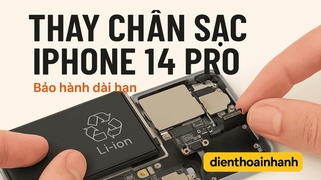 Thay Chân Sạc iPhone 14 Pro Uy Tín – Bảo Hành 12 Tháng