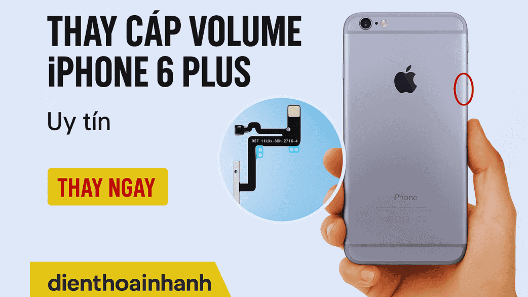 Hướng Dẫn Khắc Phục Tạm Thời Lỗi Về Cáp Volume Gạt Rung iPhone 6 Plus Tại Nhà