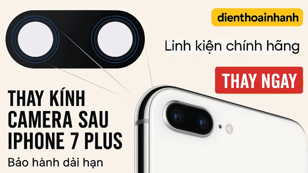 | Tháng 1 2026 Thay Kính Camera Sau iPhone 7 Plus Chính Hãng Tại Điện Thoại Nhanh