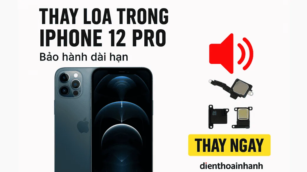 Thay Loa Trong iPhone 12 Pro Chính Hãng, Chất Lượng Cao