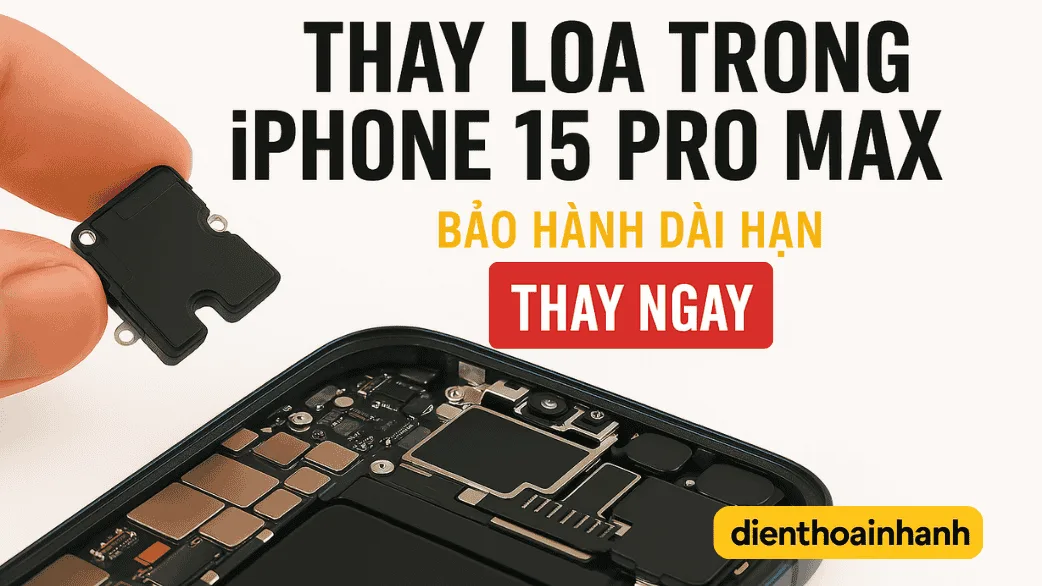 Thay Loa Trong iPhone 15 Pro Max Uy Tín, Giá Tốt, Lấy Liền