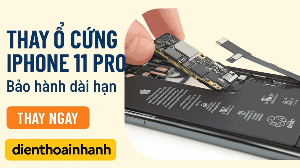 Thay Ổ Cứng iPhone 11 Pro Chính Hãng Tại Điện Thoại Nhanh