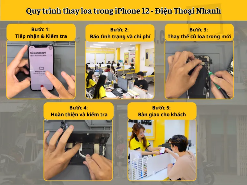 Quy trình thay loa trong iPhone 12