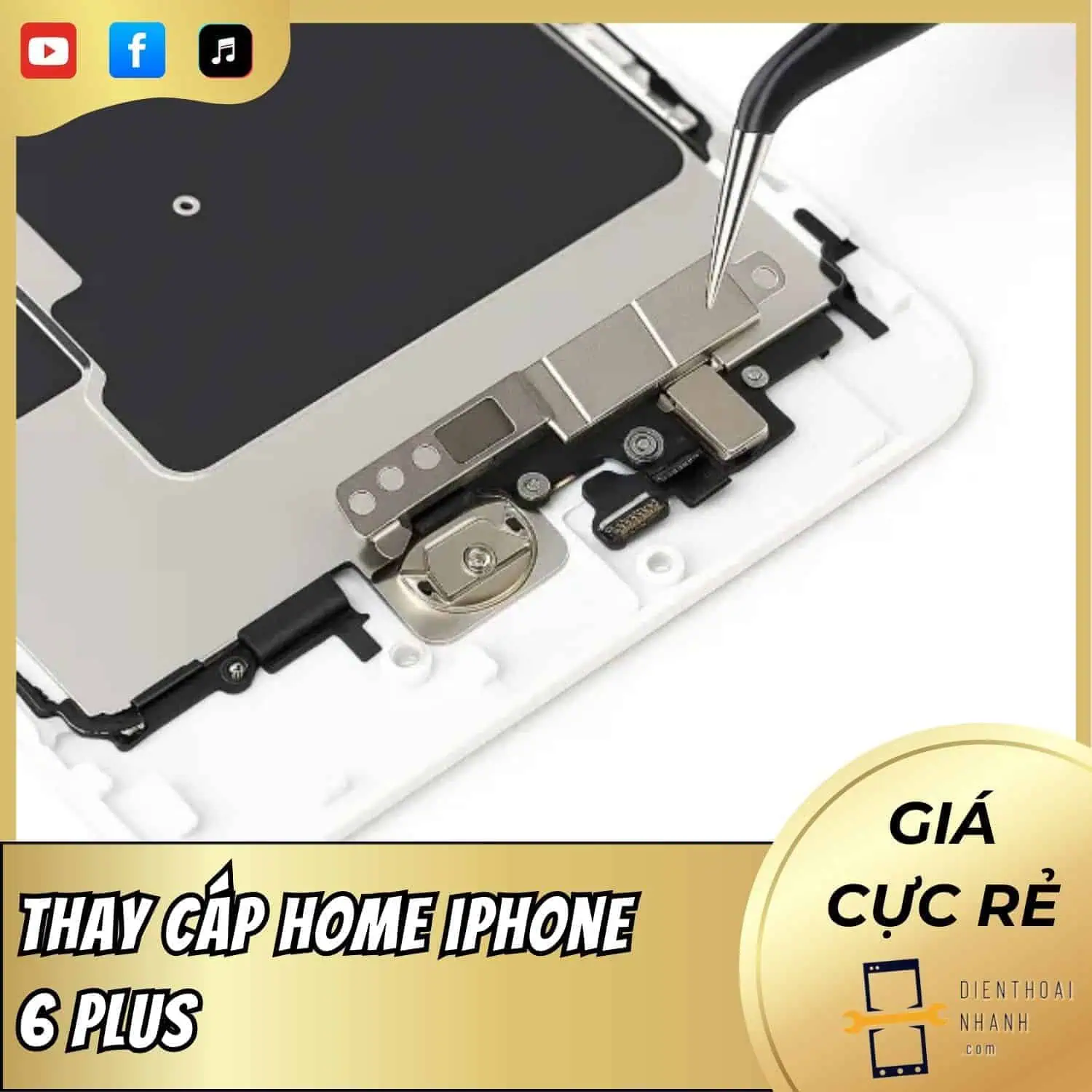 | Tháng mười một 2025 Thay cáp home iPhone 6 Plus
