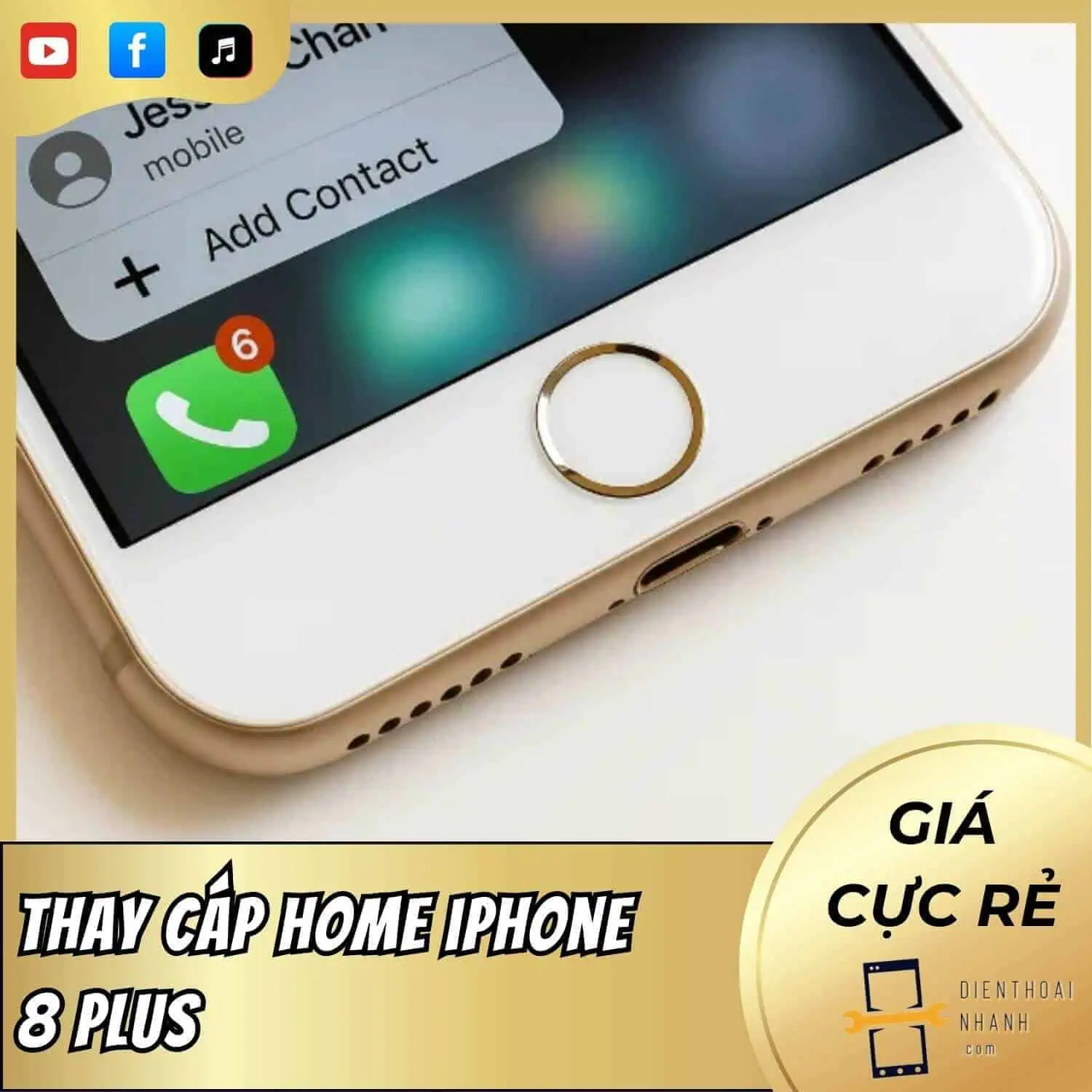 | Tháng mười một 2025 Thay cáp home iPhone 8 Plus
