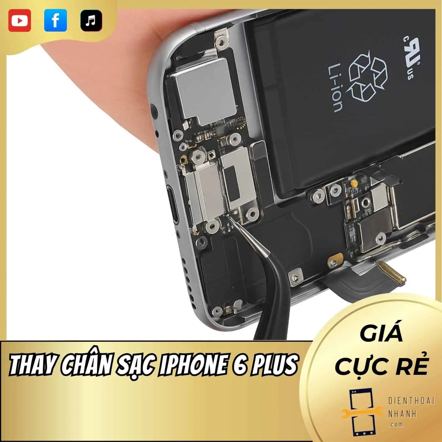 | Tháng 12 2025 Thay Chân Sạc iPhone 6 Plus