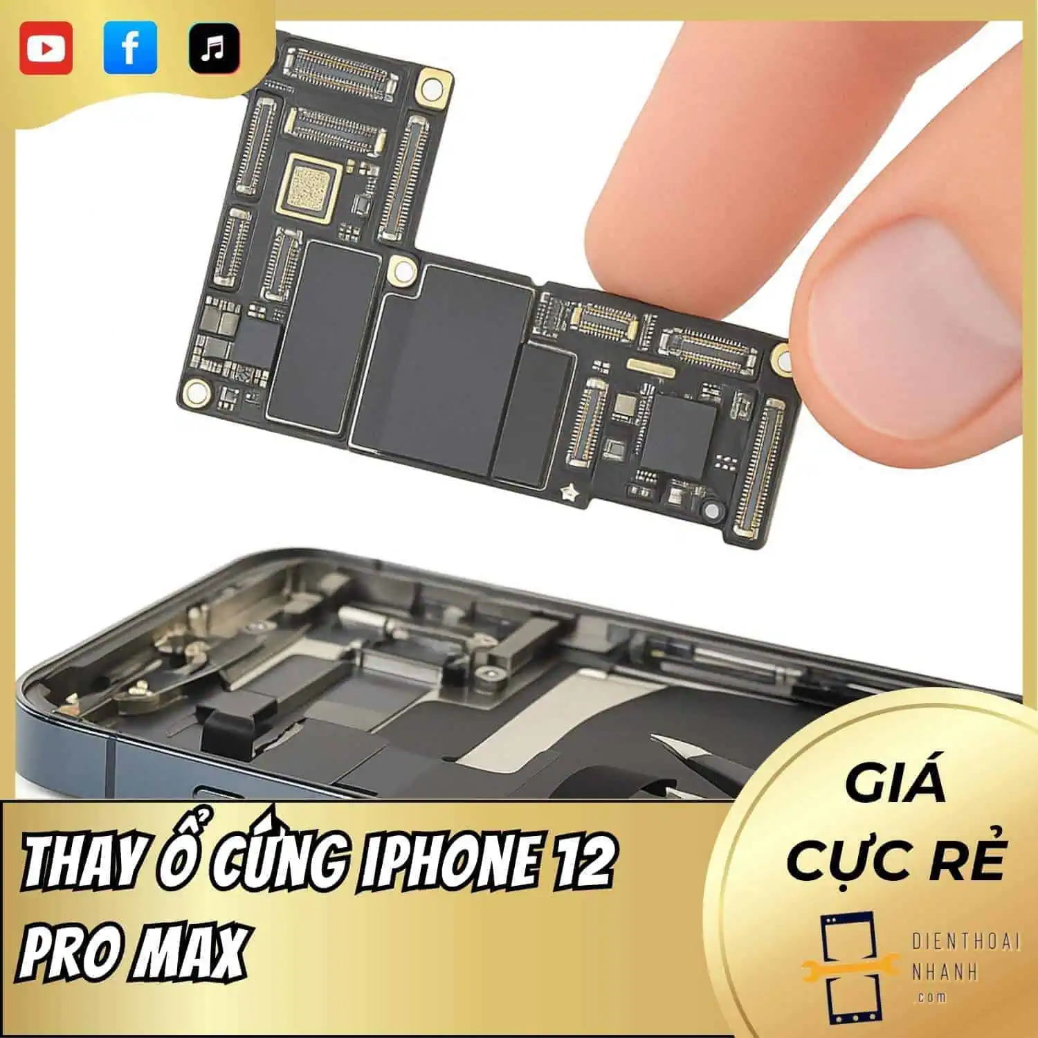 | Tháng mười một 2025 Thay ổ cứng iPhone 12 Pro Max