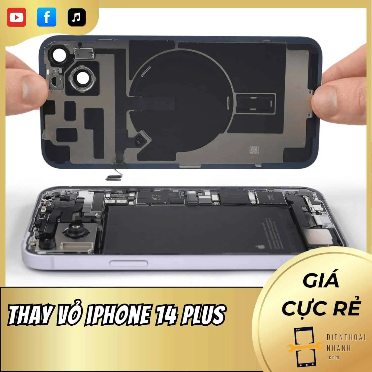 | Tháng 12 2025 Thay vỏ iPhone 14 Plus