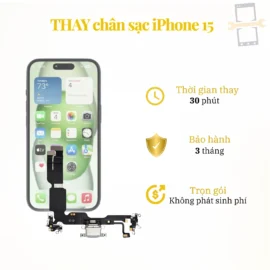 Thay chân sạc iPhone 15