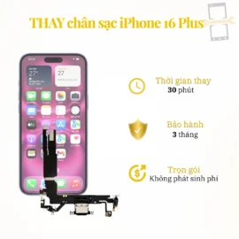 Thay chân sạc iPhone 16 Plus
