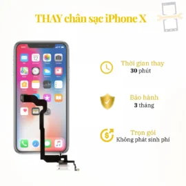 Thay chân sạc iPhone X