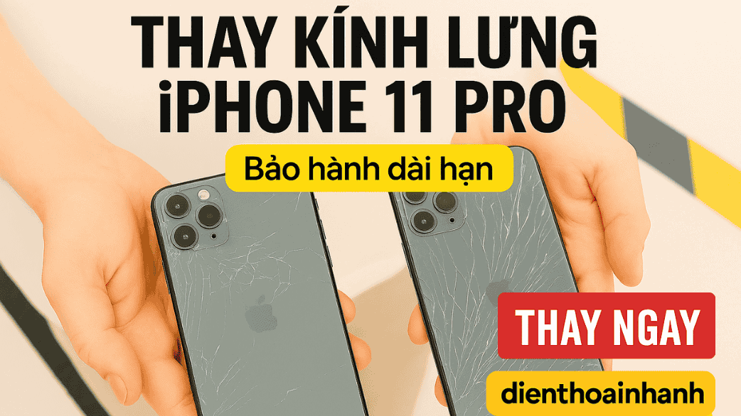 Thay Kính Lưng iPhone 11 Pro Zin – Ép Kính Chuẩ