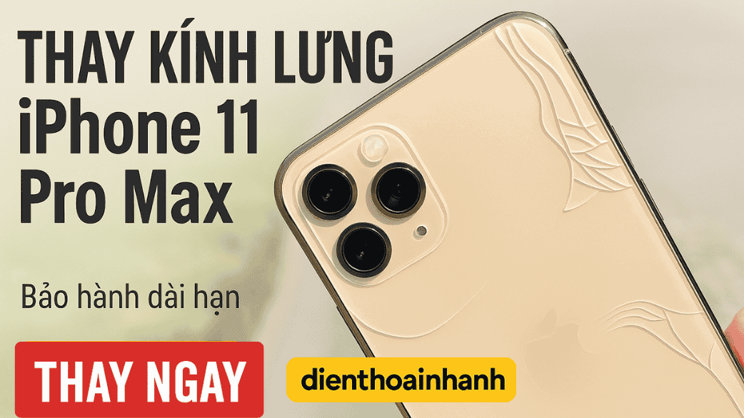 Thay Kính Lưng iPhone 11 Pro Max Chuẩn Zin | Đẹp Như Mới